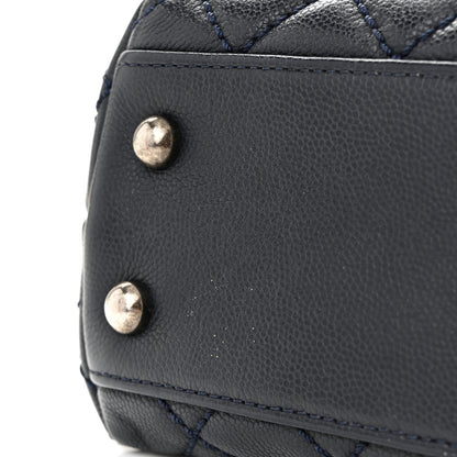 Chanel Caviar Lizard Quilted Mini Coco Handle Flap Navy 11 of 11