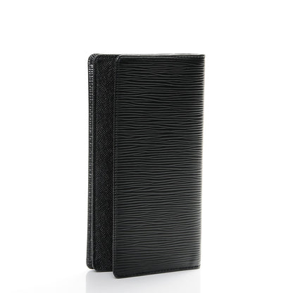 Louis Vuitton Epi Checkbook Organizer Wallet Black 3 of 7
