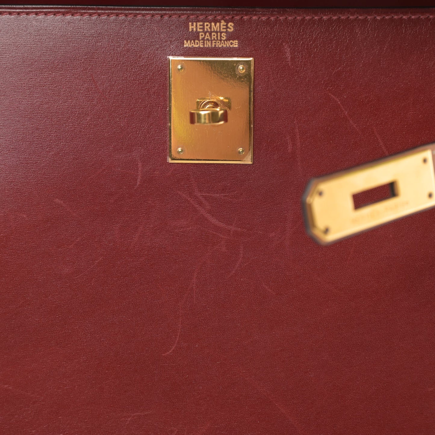 Box Chamonix Kelly Bi-Color Sellier 32 Rouge H Gold