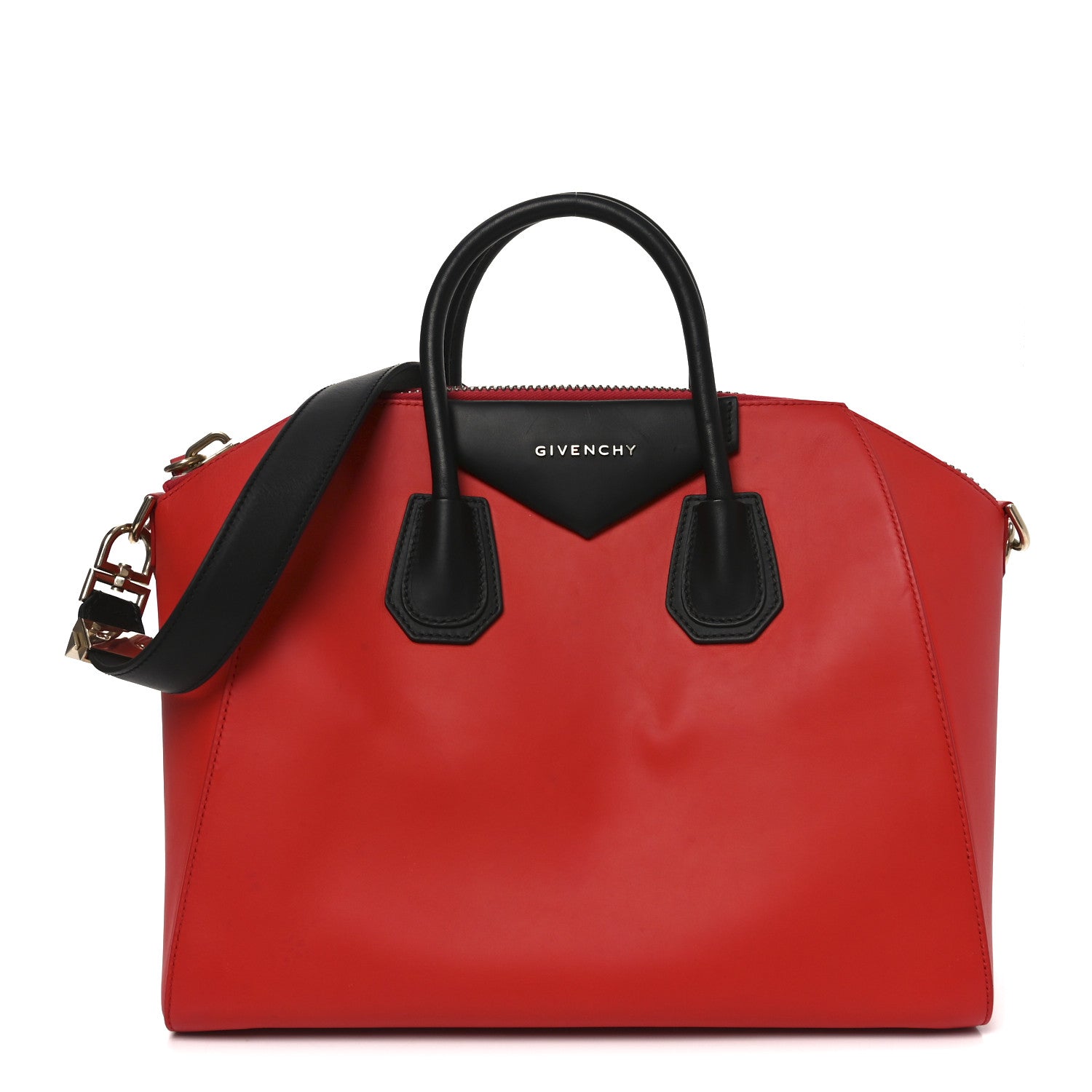 Givenchy Sugar Goatskin Medium Antigona Red Black 1 of 10