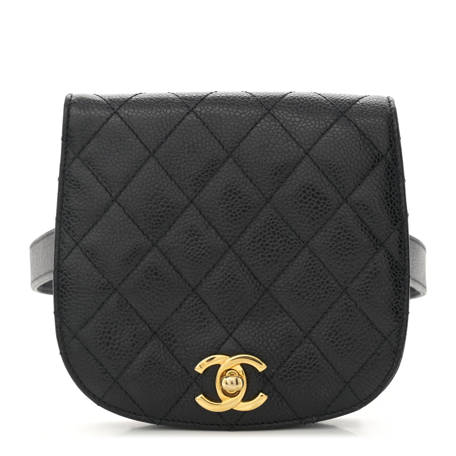 Chanel Caviar Quilted Flap Waist Belt Bag 75 30 Black 1 of 11