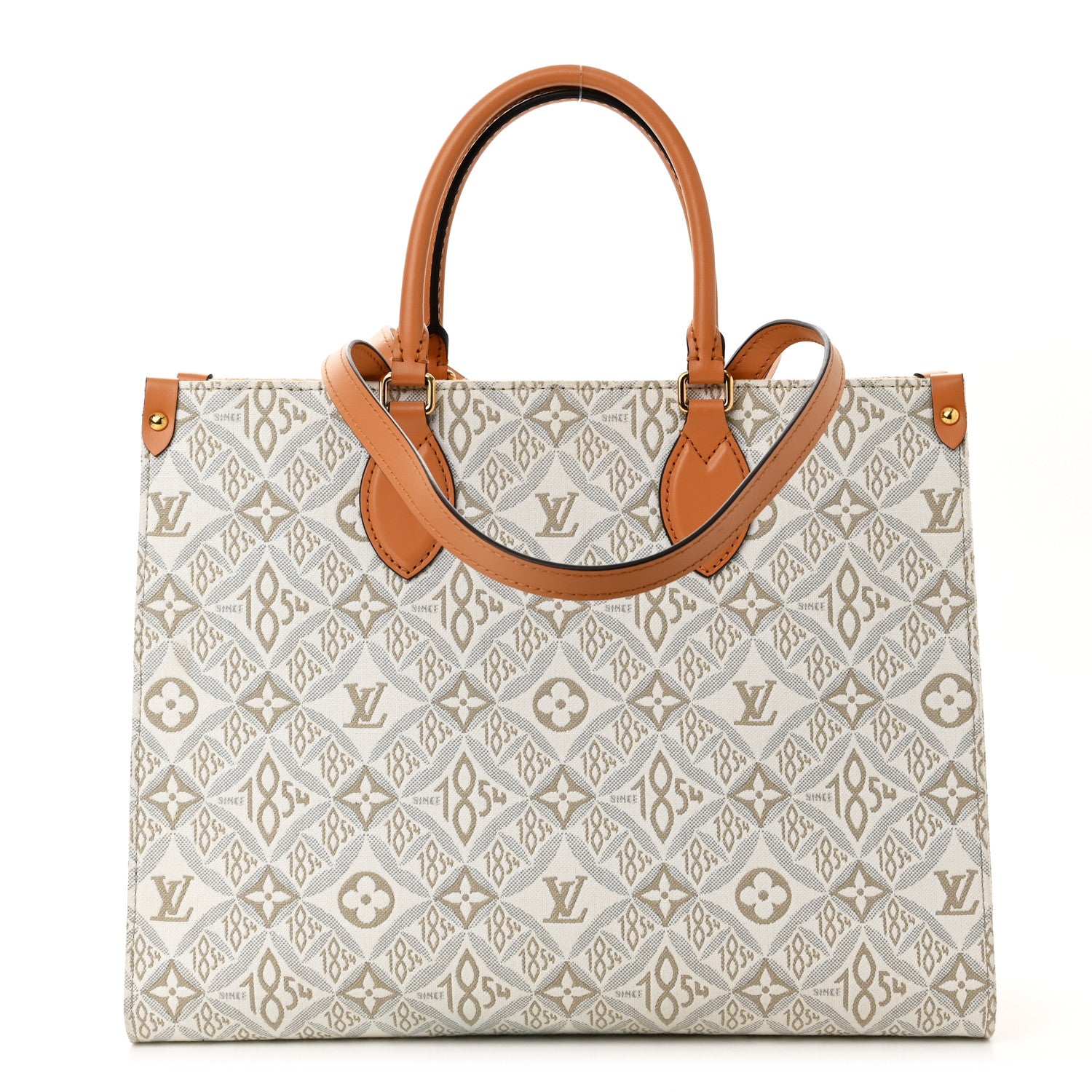 Louis Vuitton Jacquard Since 1854 Onthego MM Creme 1 of 9