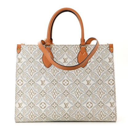 Louis Vuitton Jacquard Since 1854 Onthego MM Creme 1 of 9
