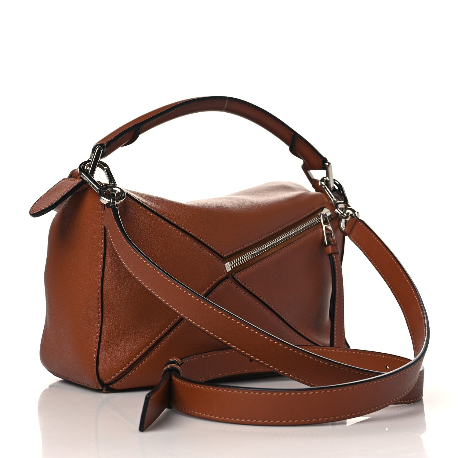 Loewe Calfskin Small Puzzle Bag Tan 3 of 8
