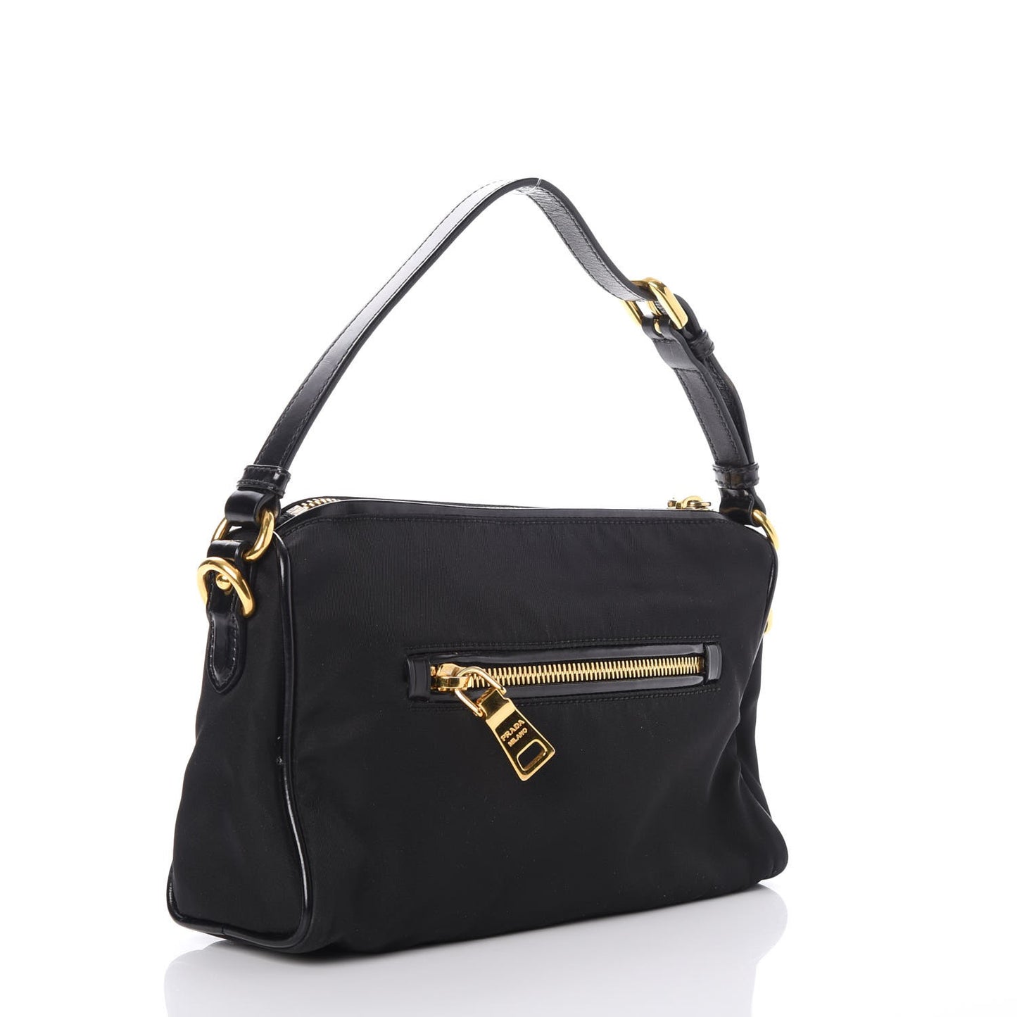 Nylon Tessuto Nylon Small Pochette Bag Black