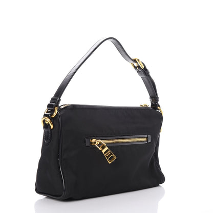Prada Nylon Tessuto Nylon Small Pochette Bag Black 3 of 6