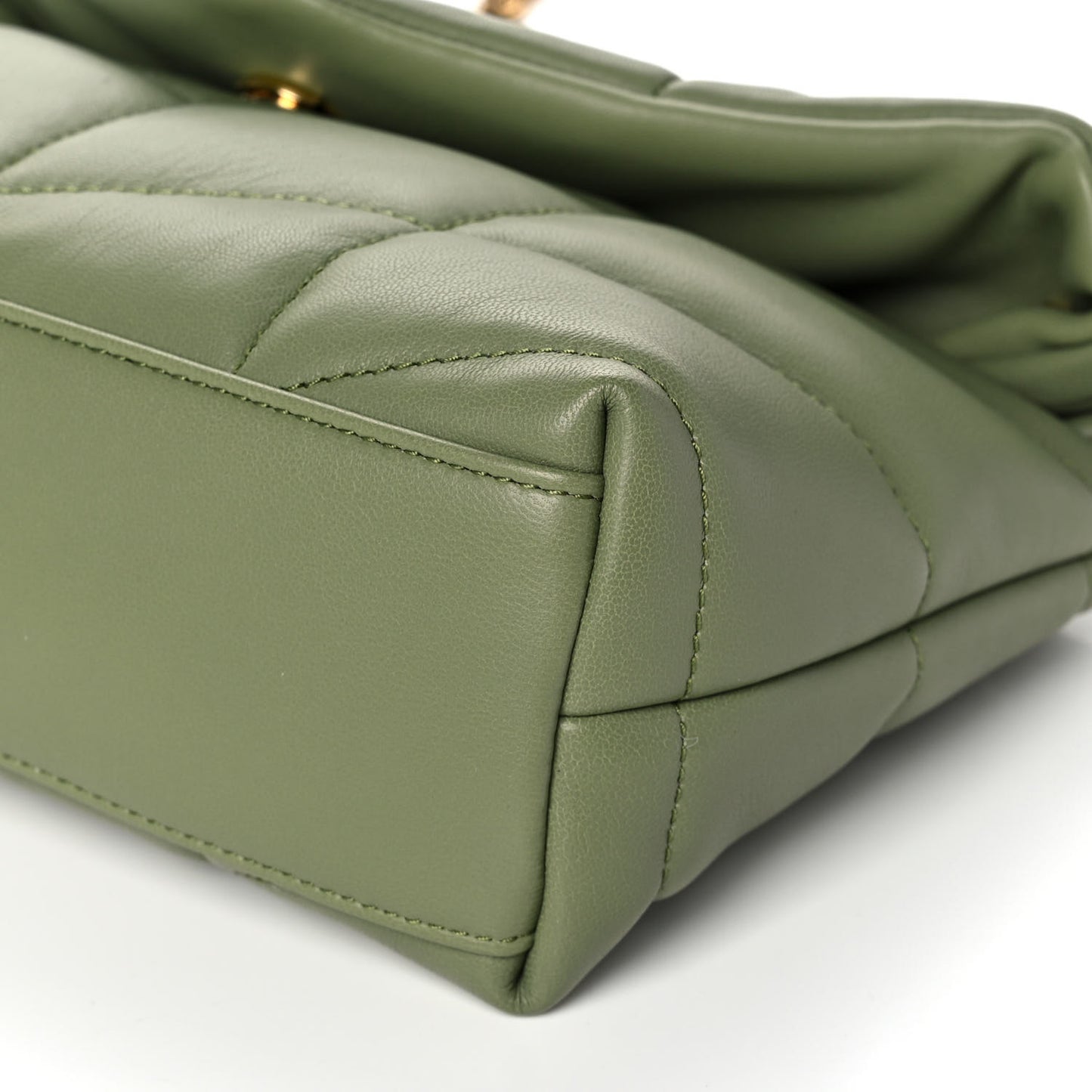 Lambskin Quilted Toy Loulou Puffer Monogram Chain Satchel Light Pistache