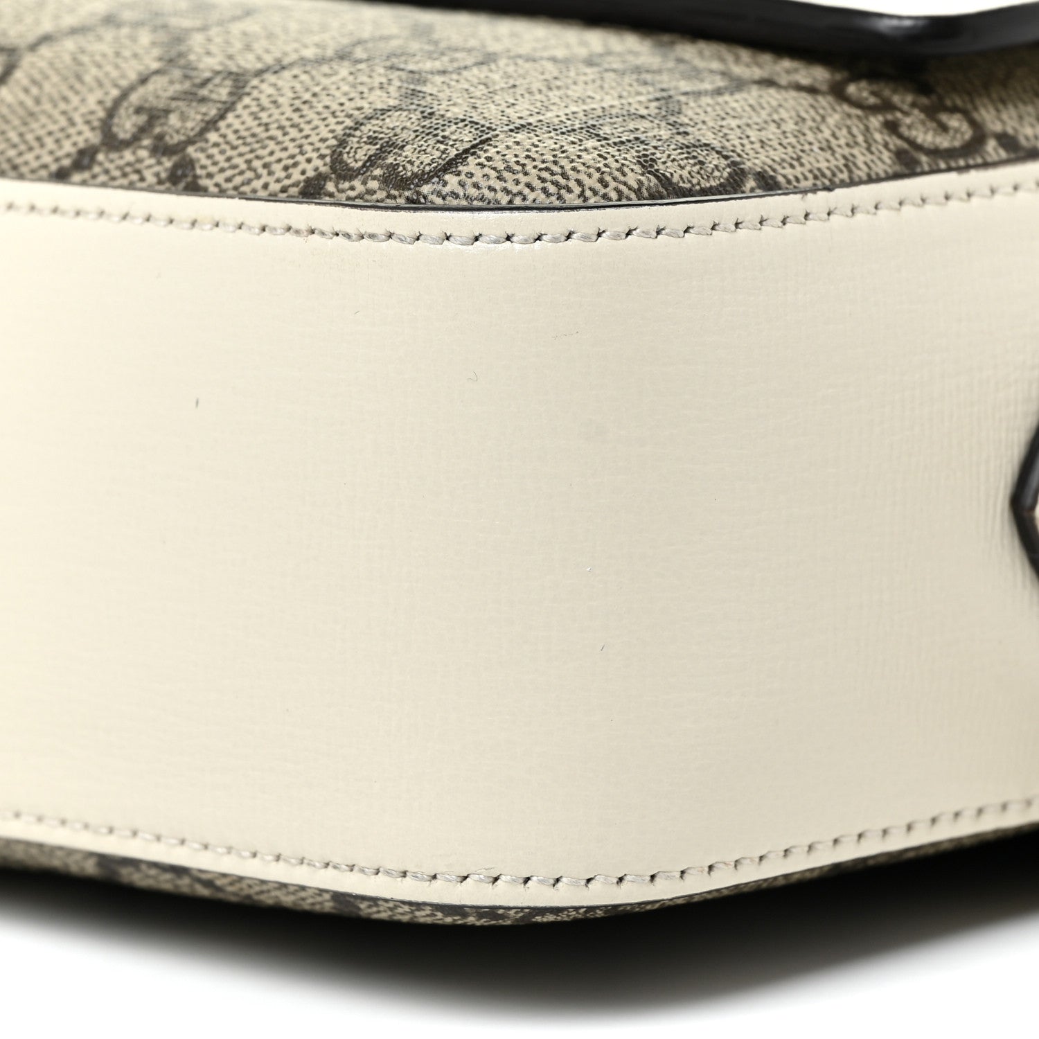 Gucci GG Supreme Monogram Small Horsebit 1955 Shoulder Bag Beige Mystic White 10 of 15