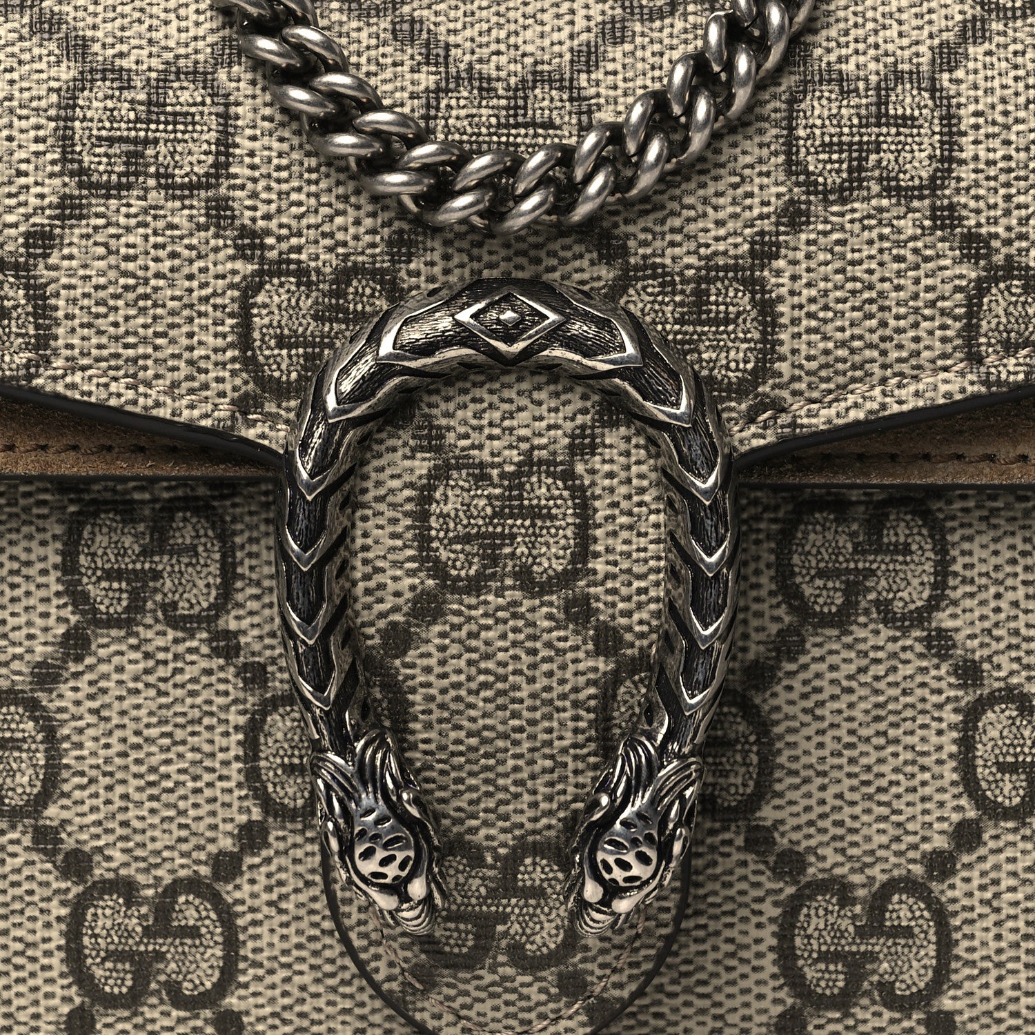 Gucci GG Supreme Monogram Super Mini Dionysus Shoulder Bag Taupe 7 of 10