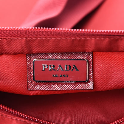 Prada Nylon Vela Flat Messenger Bag Fuoco 5 of 9