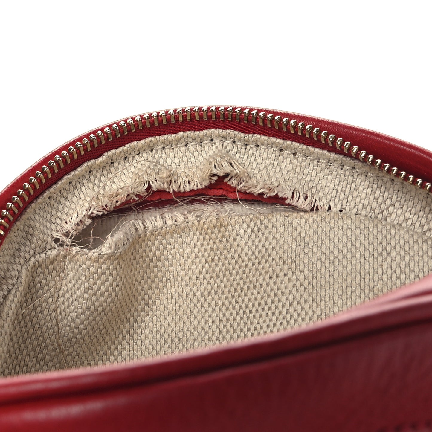 Pebbled Calfskin Mini Soho Chain Bag Tabasco Red