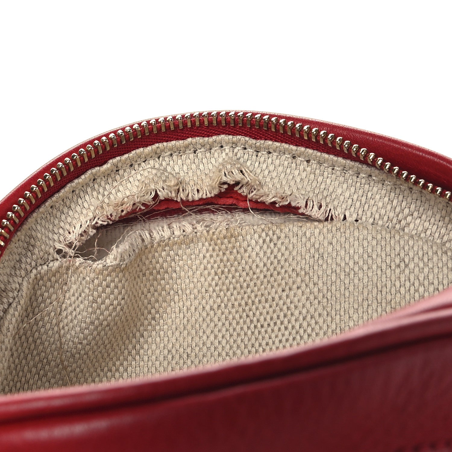 Gucci Pebbled Calfskin Mini Soho Chain Bag Tabasco Red 12 of 12