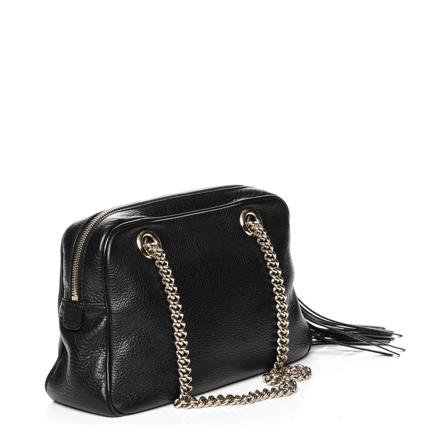 Pebbled Calfskin Small Soho Bowler Black