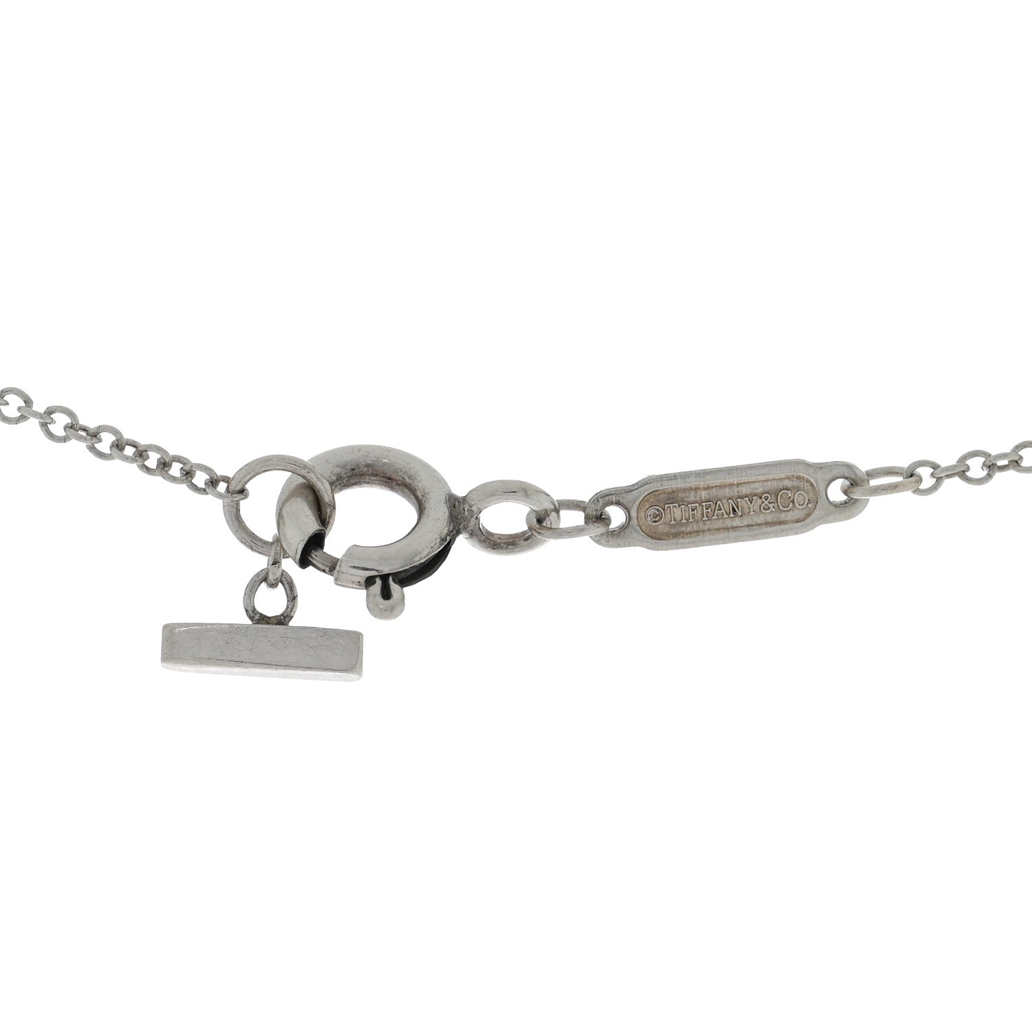Tiffany Sterling Silver Small T Smile Pendant Necklace 4 of 4
