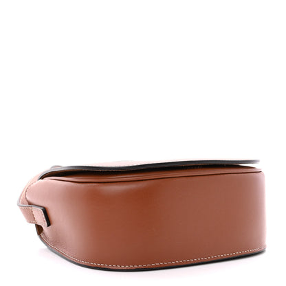 Celine Smooth Calfskin Cuir Triomphe Embroidered Folco Crossbody Bag Tan 4 of 11