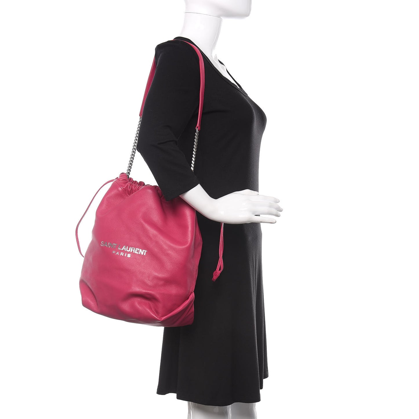 Lambskin Teddy Drawstring Bag Freesia