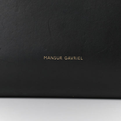 Mansur Gavriel Vegetable Tanned Calfskin Bucket Bag Black Flamma 6 of 10