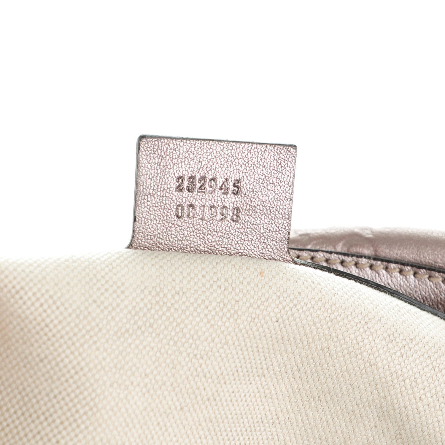 Gucci Metallic Guccissima Large GG Twins Hobo Mauve 7 of 7