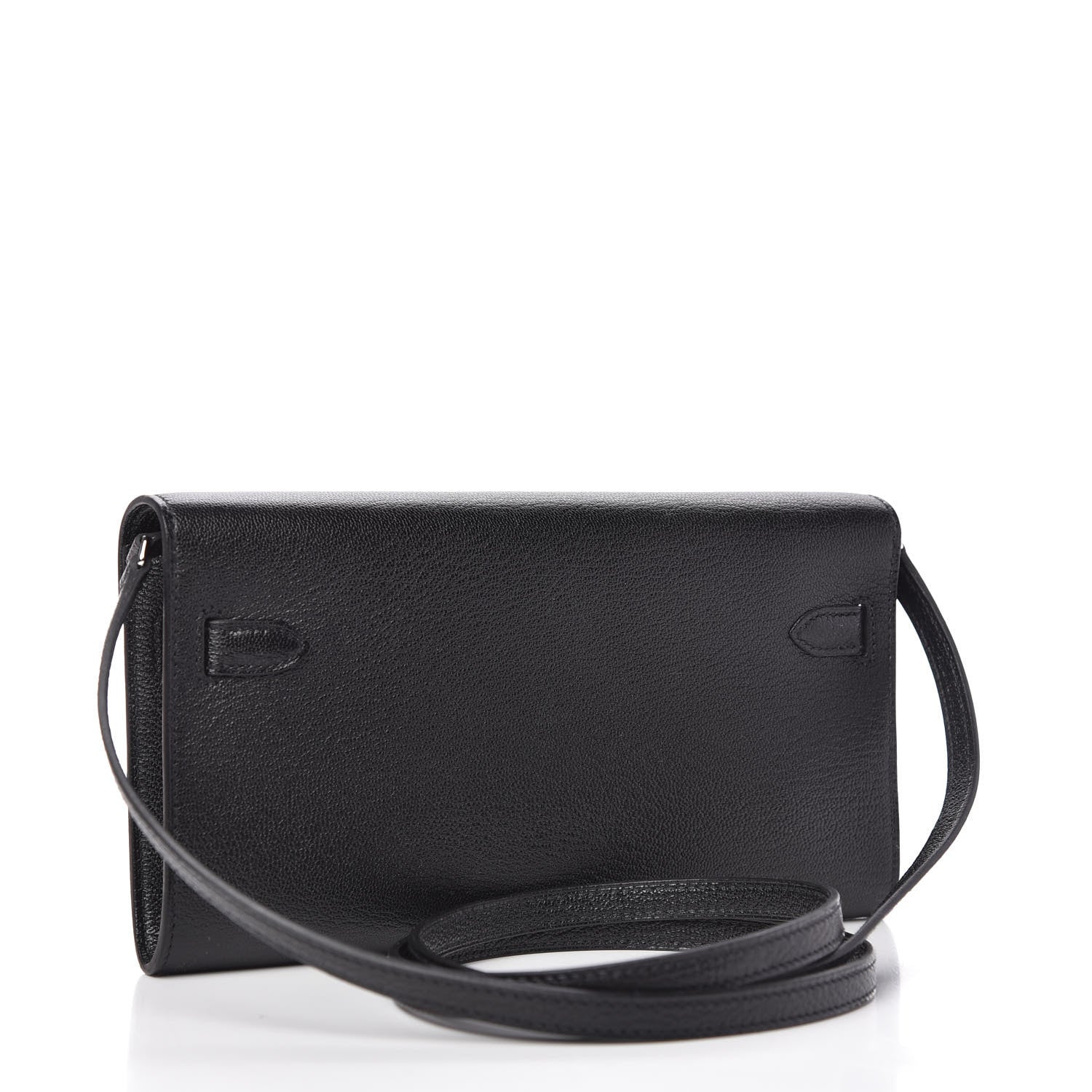 Hermes Chevre Mysore Kelly Wallet To Go Black 3 of 10