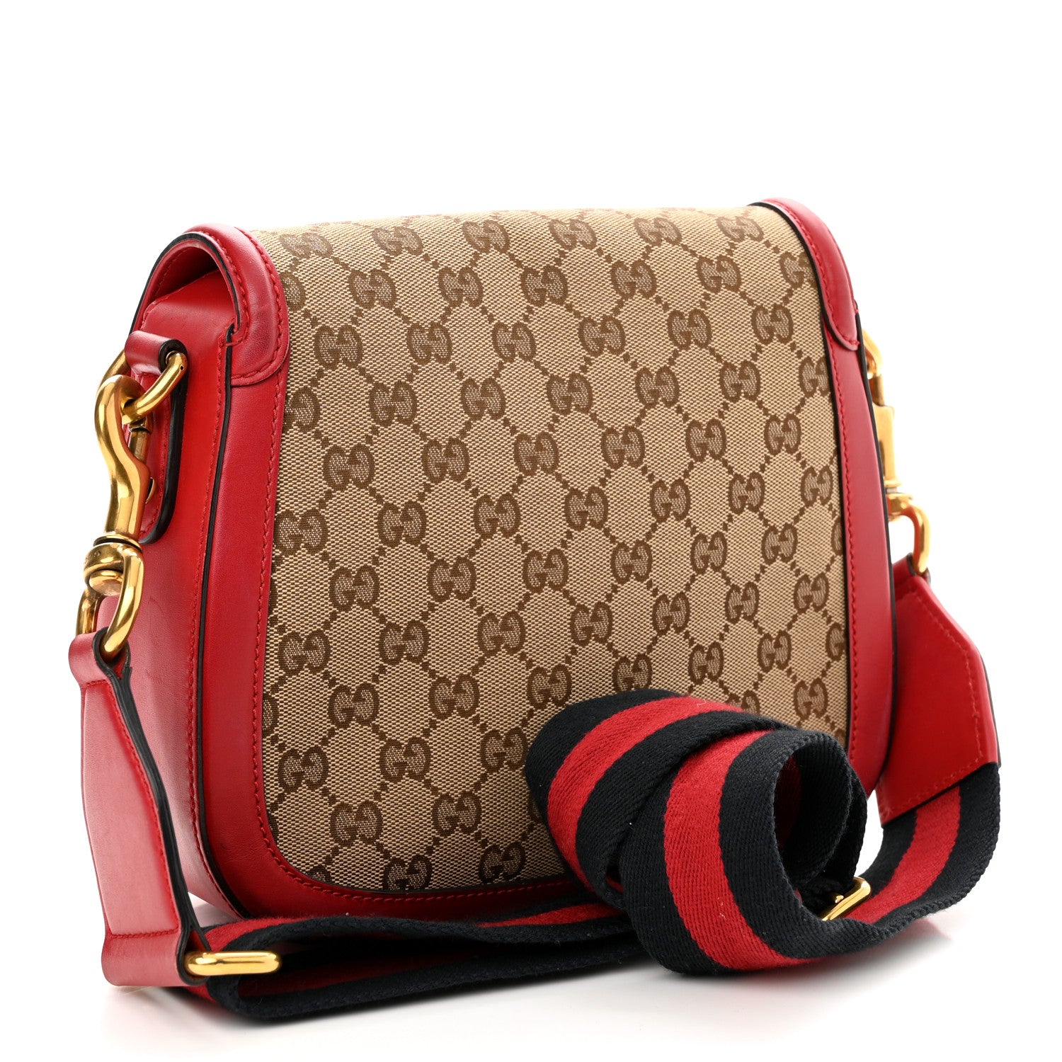 Gucci Monogram Ruinart Calfskin Medium Lady Web Shoulder Bag Beige Ebony Hibiscus Red 2 of 13
