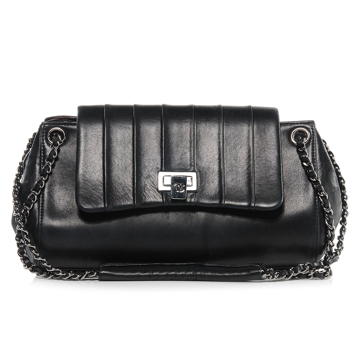 Chanel Vertical Quilt Lambskin Small Accordion Flap Black 1 of 9