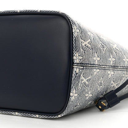 Louis Vuitton Monoglam Neverfull MM Blue 9 of 11