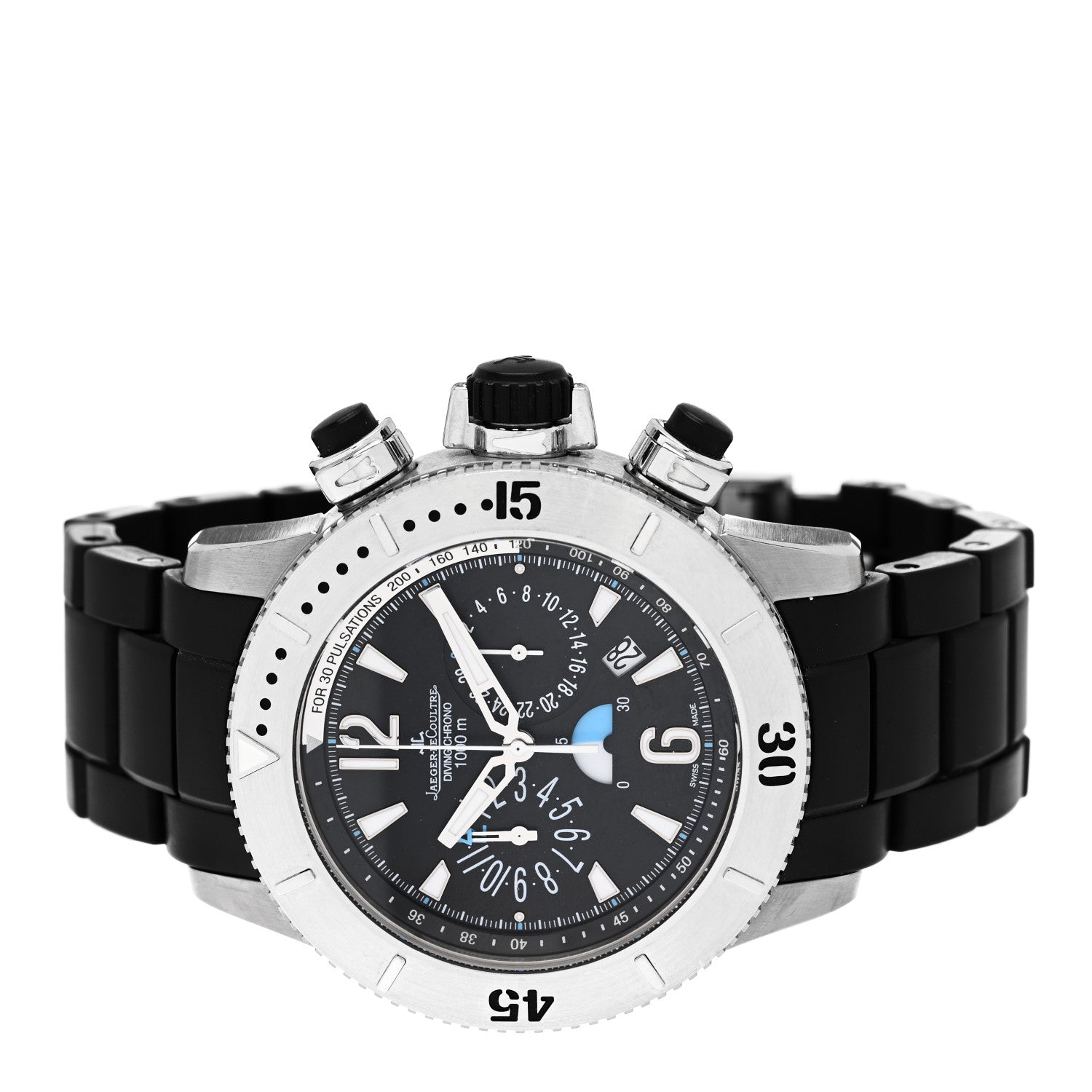 Jaeger-LeCoultre Titanium Rubber 44mm Master Compressor Diving Chronograph Automatic Watch Black 160.T.25 2 of 4