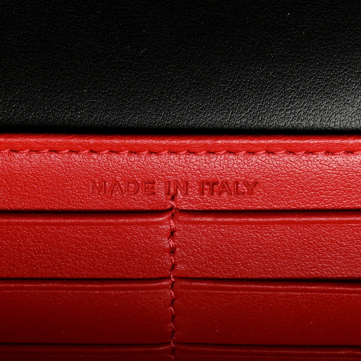 Calfskin Macaron Spiked Flap Wallet Black