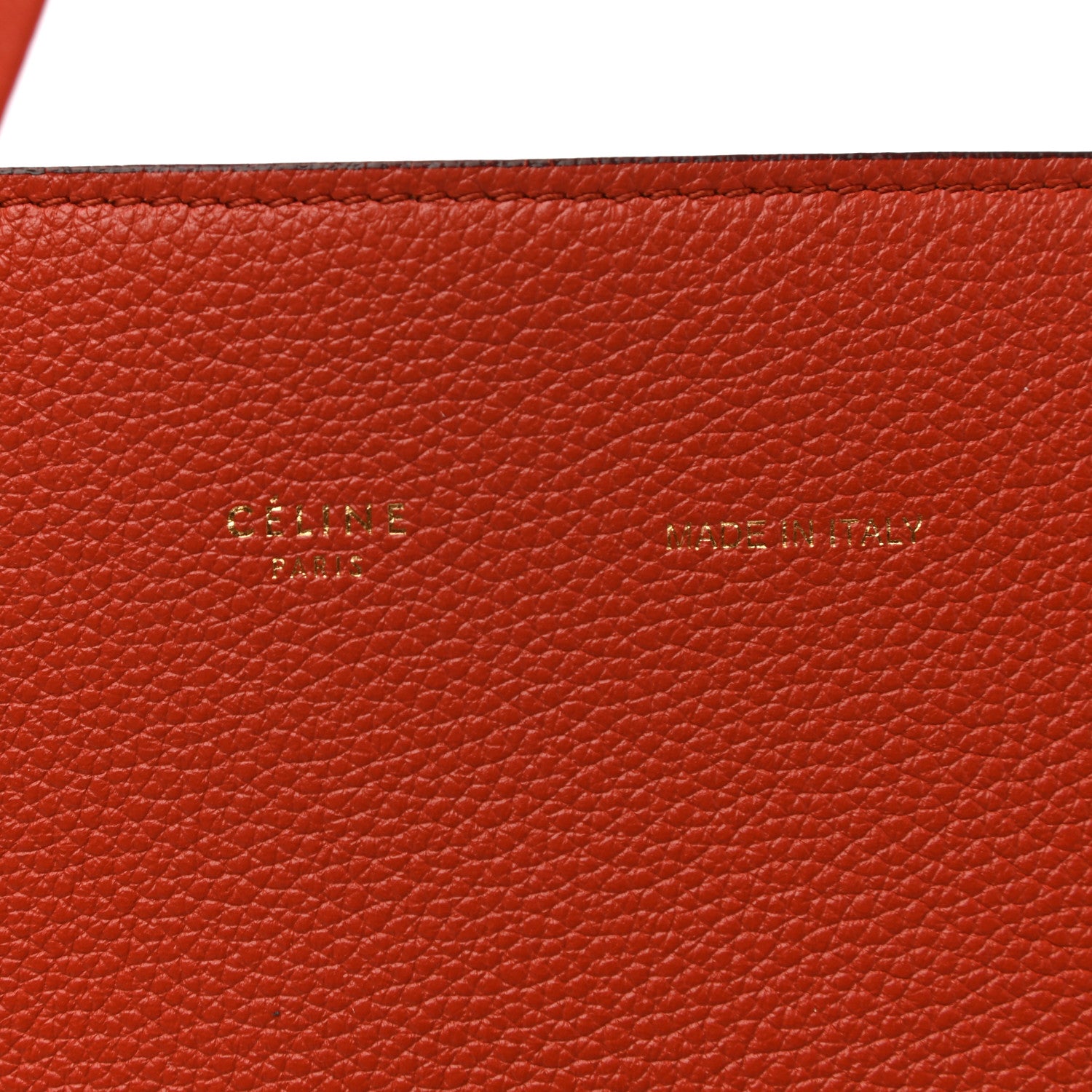 Celine Soft Grained Calfskin Small Belt Cabas Fox Red 5 of 18