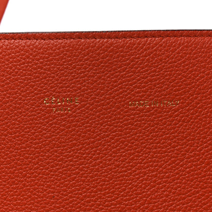 Celine Soft Grained Calfskin Small Belt Cabas Fox Red 5 of 18
