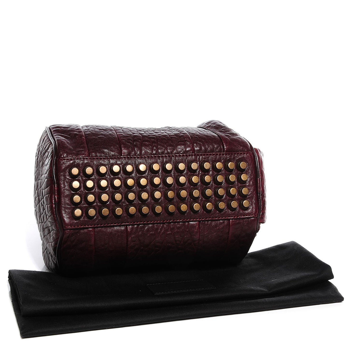 Pebbled Lambskin Rockie Beet Antique Brass Hardware