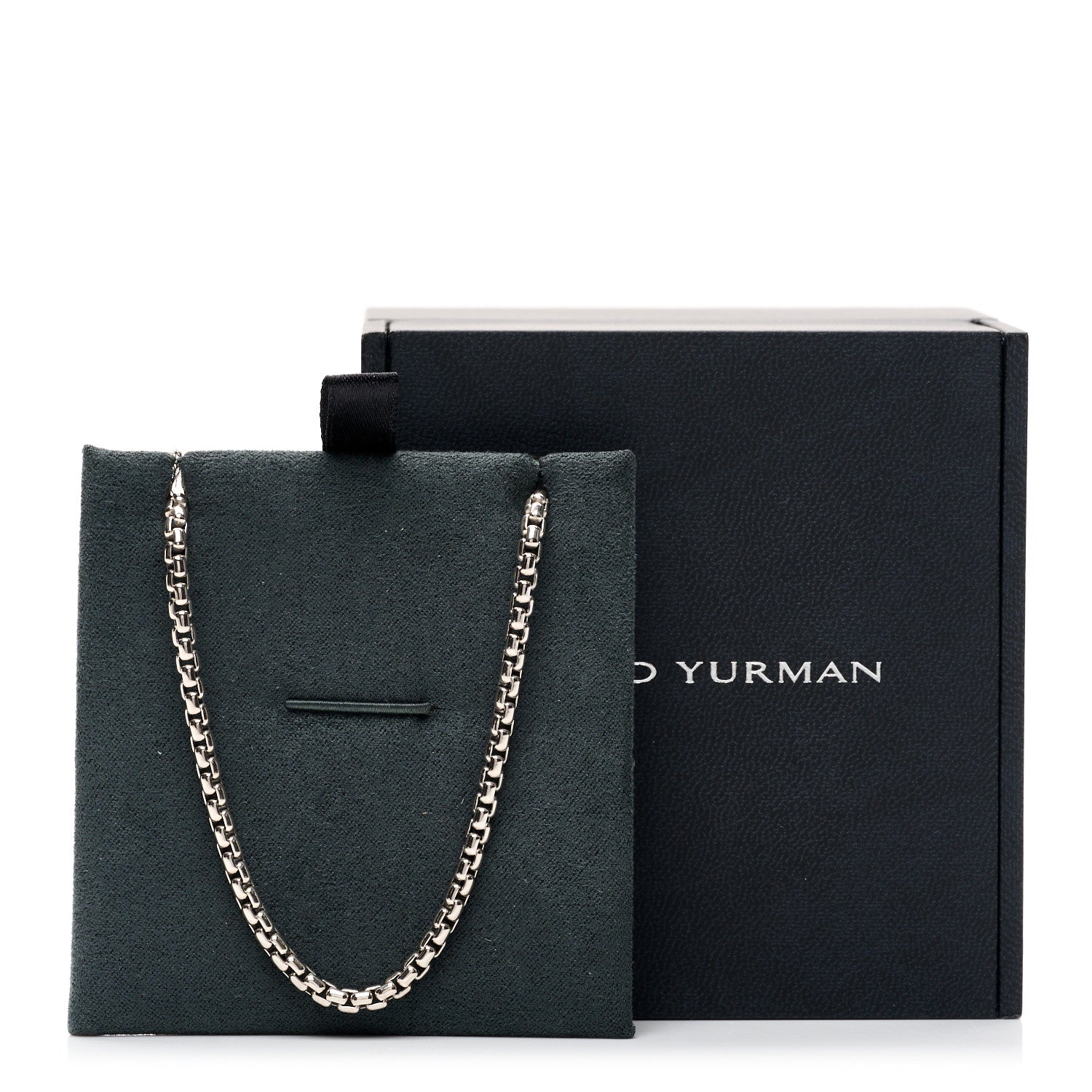 David Yurman Sterling Silver 14K Yellow Gold 2.7mm Small Box Chain Necklace 16" 5 of 5