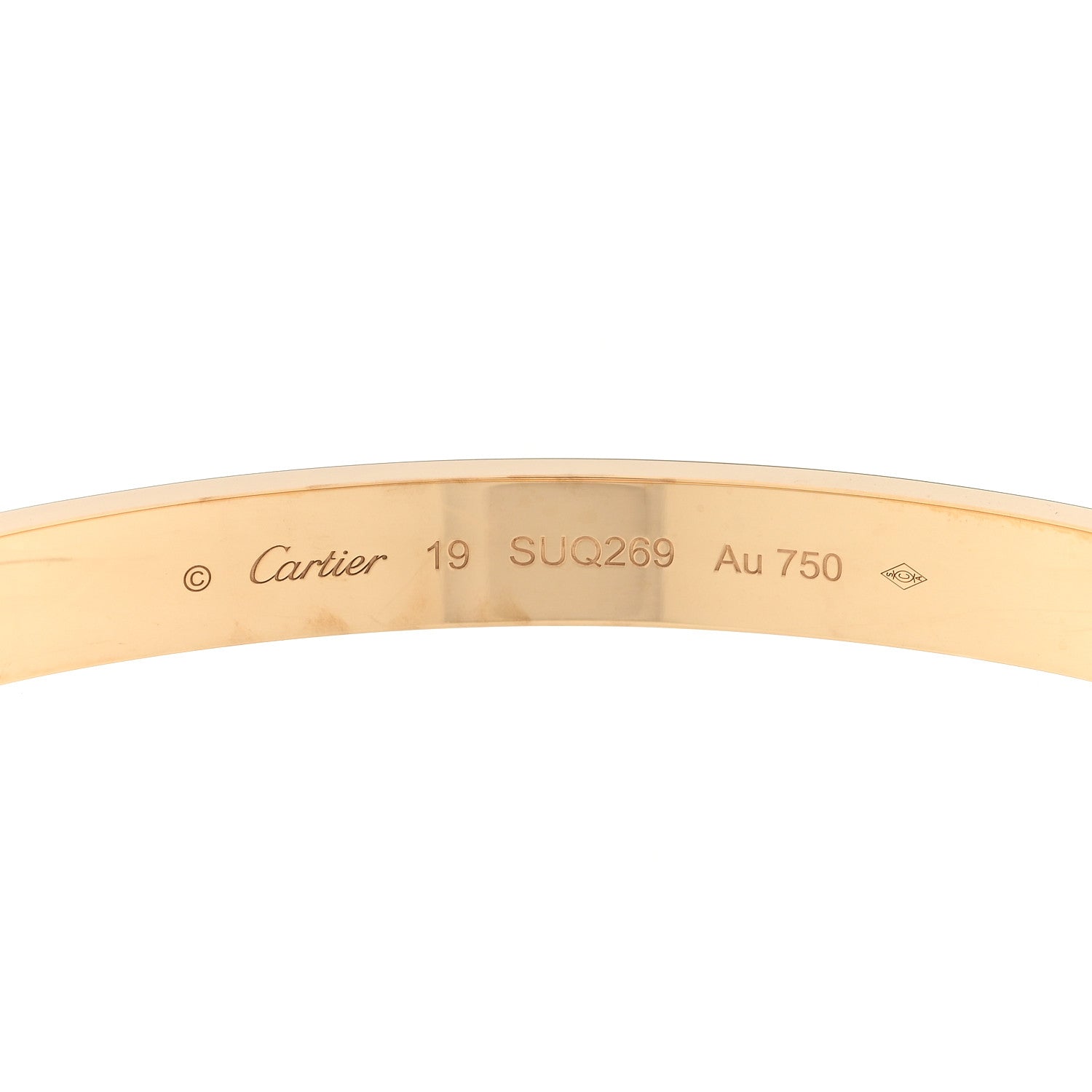 Cartier 18K Yellow Gold LOVE Bracelet 19 3 of 5