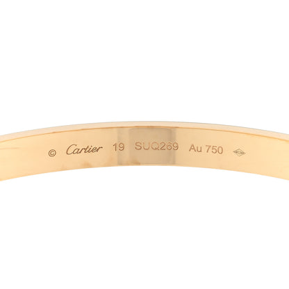 Cartier 18K Yellow Gold LOVE Bracelet 19 3 of 5