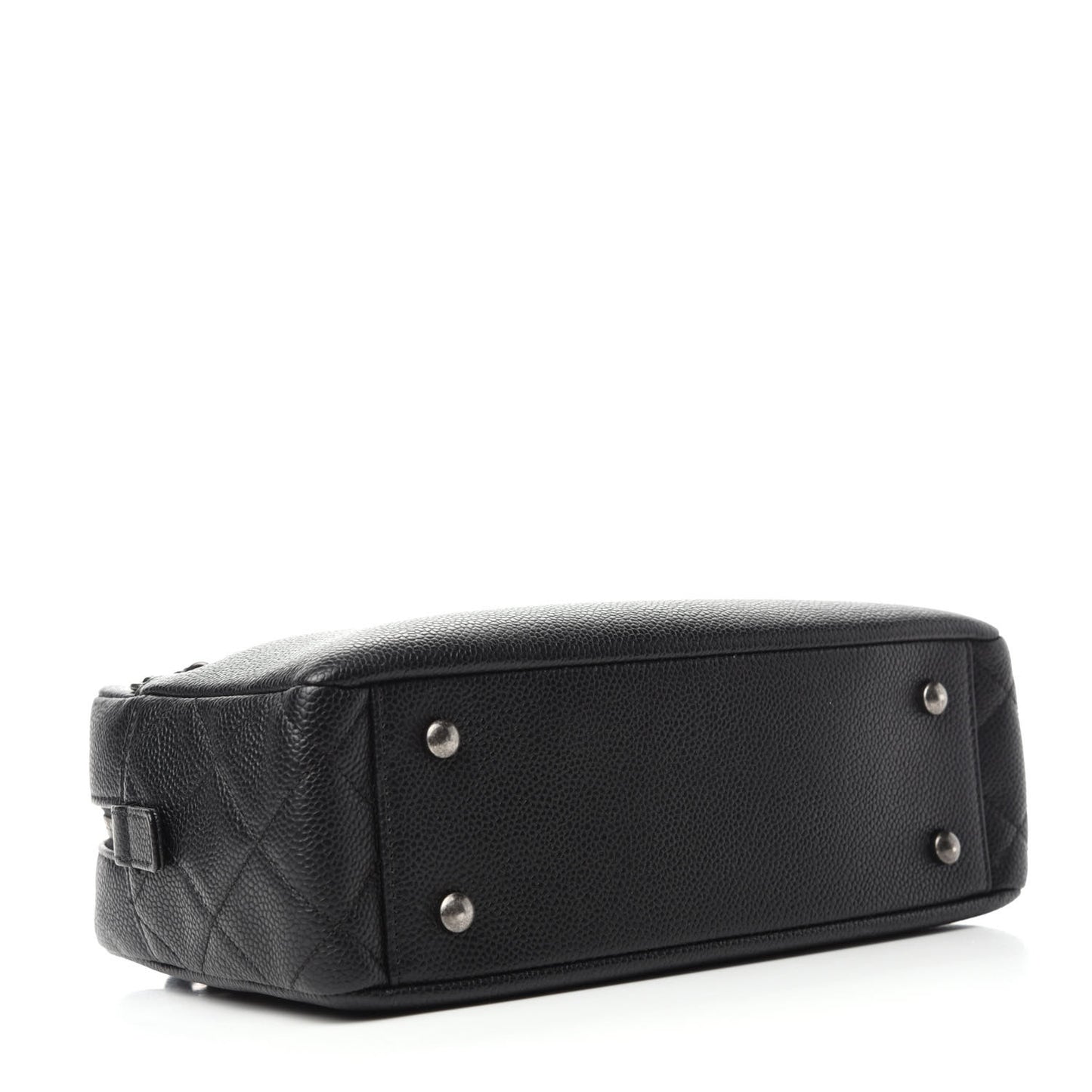 Caviar Lambskin Quilted Coco Break Camera Case Black