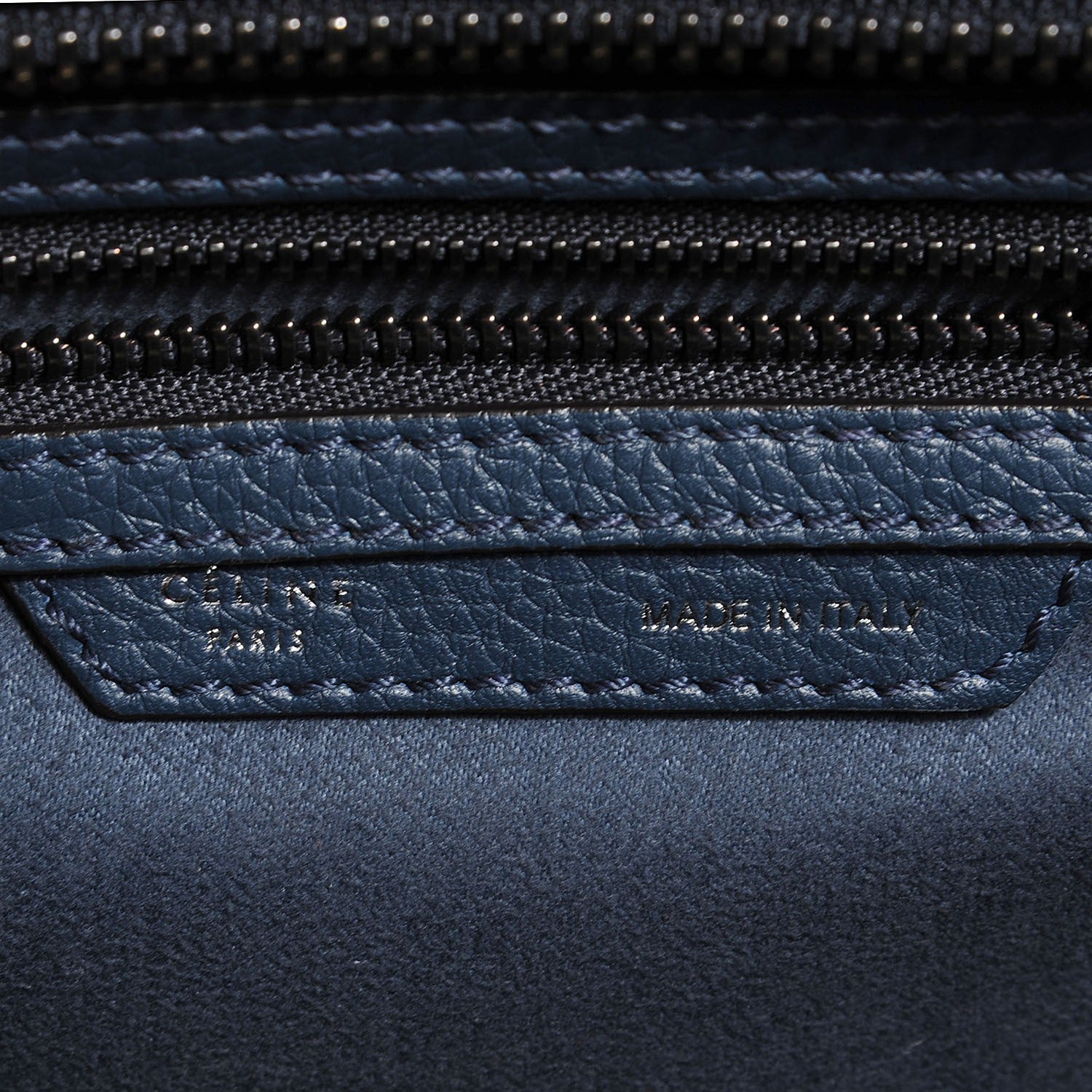 Celine Drummed Calfskin Micro Luggage Orage 7 of 8