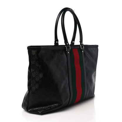 Gucci Imprime Monogram Web 500 Tote Black 3 of 9