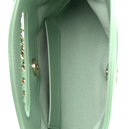 Chanel Shiny Crumpled Calfskin Quilted Nano 31 Shopping Bag Light Green 5 of 11