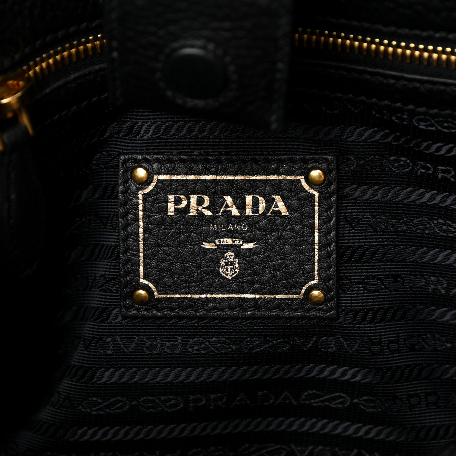 Prada Vitello Phenix Tote Black 6 of 12