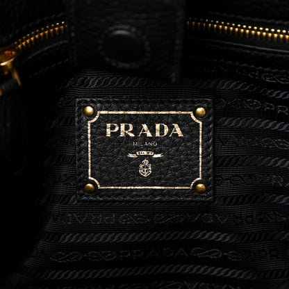 Prada Vitello Phenix Tote Black 6 of 12