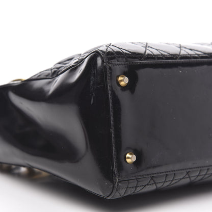 Christian Dior Patent Cannage Medium Lady Dior Black 8 of 14