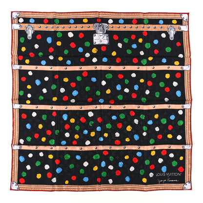 Louis Vuitton LV X YK Silk Monogram Dots Square Scarf 90 Black 1 of 3
