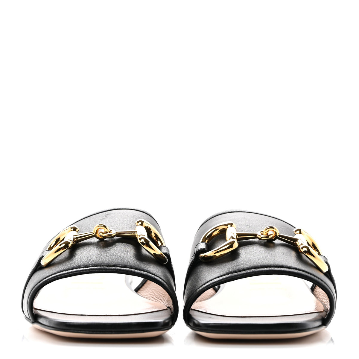 Gucci Nappa Horsebit Flat Slide Sandals 38 Black 3 of 11