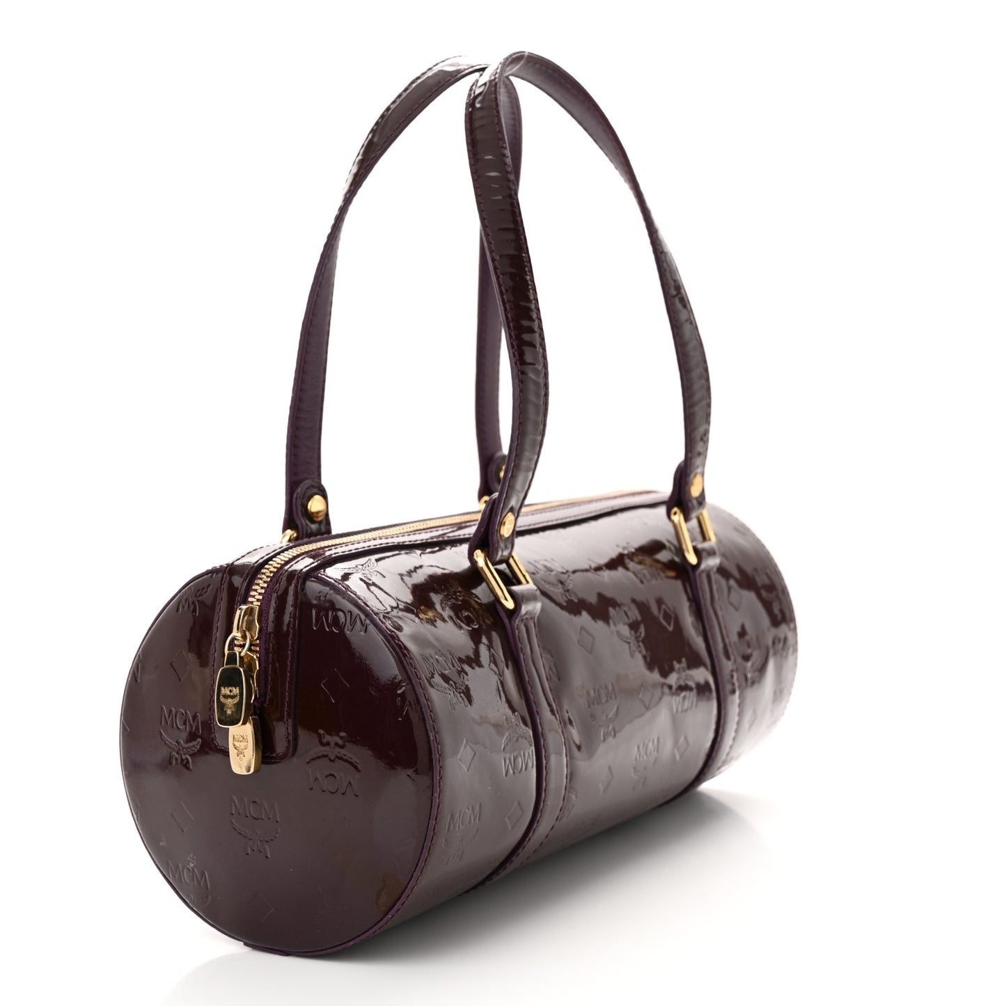 Patent Monogram Essential Barrel Bag Bordeaux