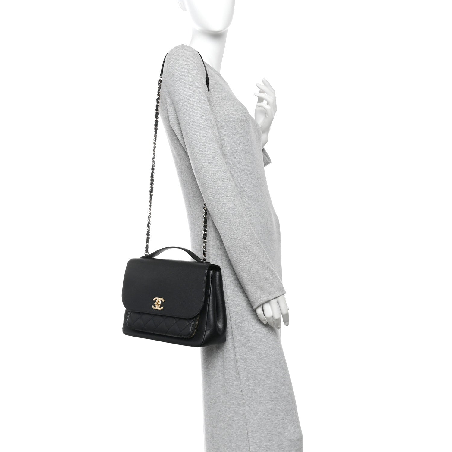 Chanel Caviar Quilted Large Business Affinity Flap Black 2 of 10