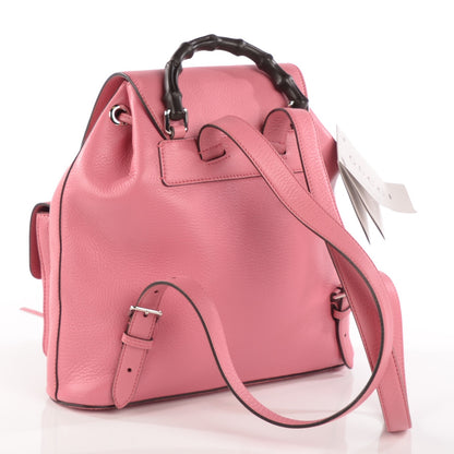Gucci Cellarius Calfskin Medium Bamboo Backpack Glossy Pink 3 of 7