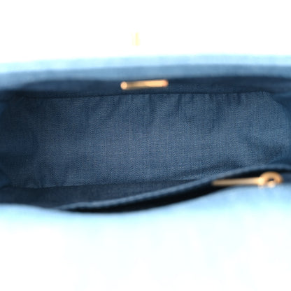 Chanel Denim Quilted Mini Pearl Crush Rectangular Flap Blue 5 of 10