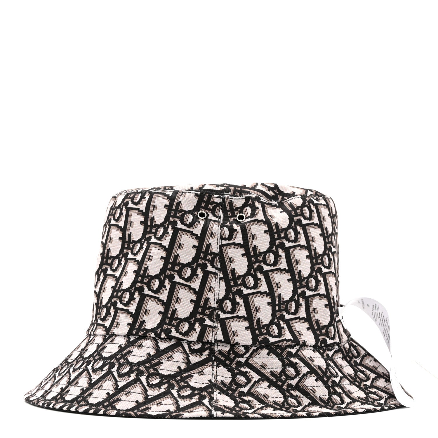 Christian Dior Oblique Reversible Teddy-D Brim Bucket Hat 59 Black