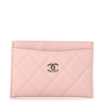 Chanel Caviar Quilted Card Holder Light Pink 1 of 10