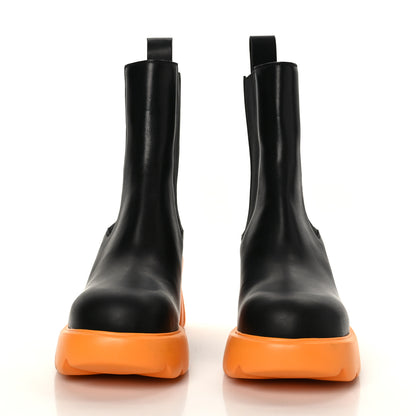 Bottega Veneta Calfskin The Flash Chelsea Boots 41 Black Tangerine 2 of 7